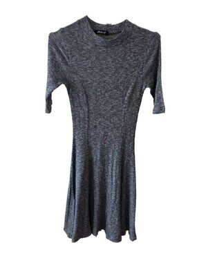 Aiden Y Charcoal Gray 3/4 Sleeve Dress